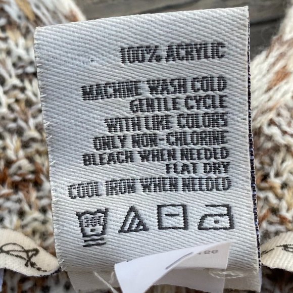 American Rag Oatmeal Brown Longline Loose Knit Open Front Cardigan-Sweater-S - Picture 15 of 15